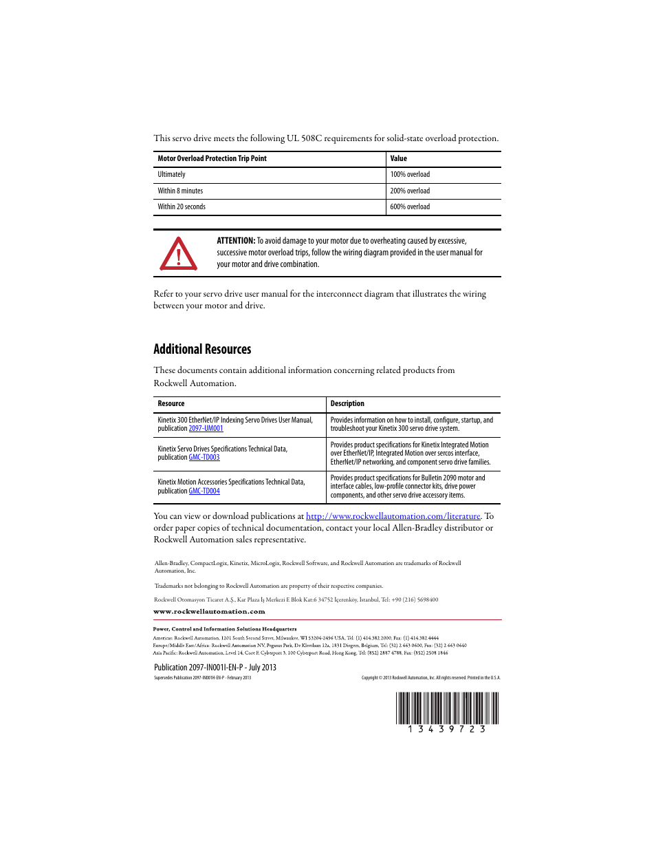 Additional resources, Back cover | Rockwell Automation 2097-Vxxxx Kinetix 300 EtherNet/IP Indexing Servo Drive Installation Instructions User Manual | Page 16 / 16