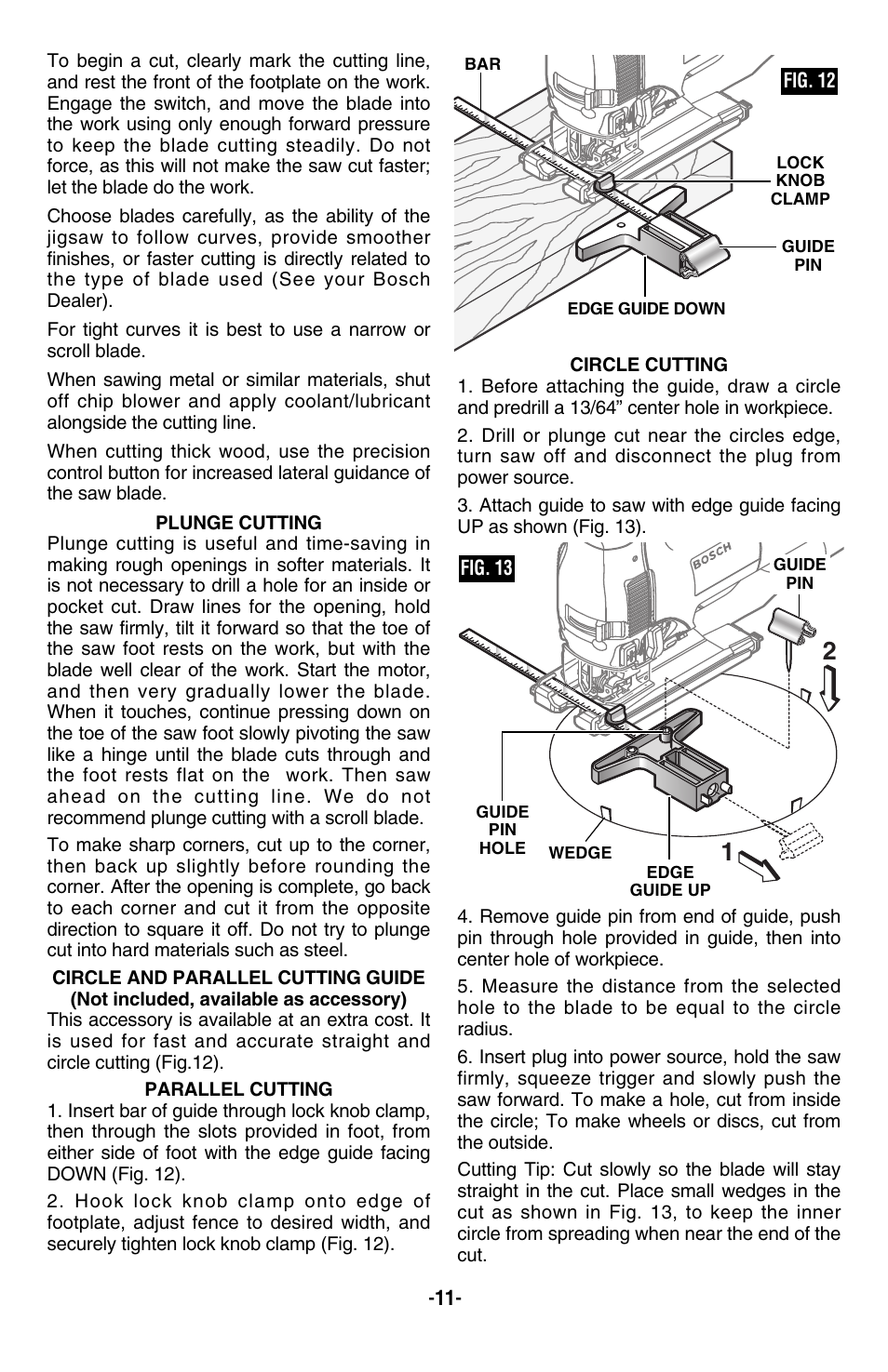 Bosch 1590EVS User Manual | Page 11 / 36