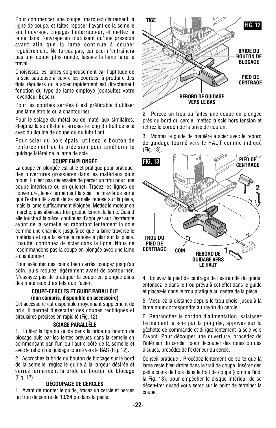Bosch 1590EVS User Manual | Page 22 / 36
