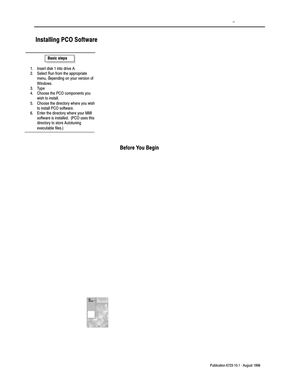 Installing pco software | Rockwell Automation 6723-PCO DATA PROCESS CONFIG OPERATIO User Manual | Page 11 / 36