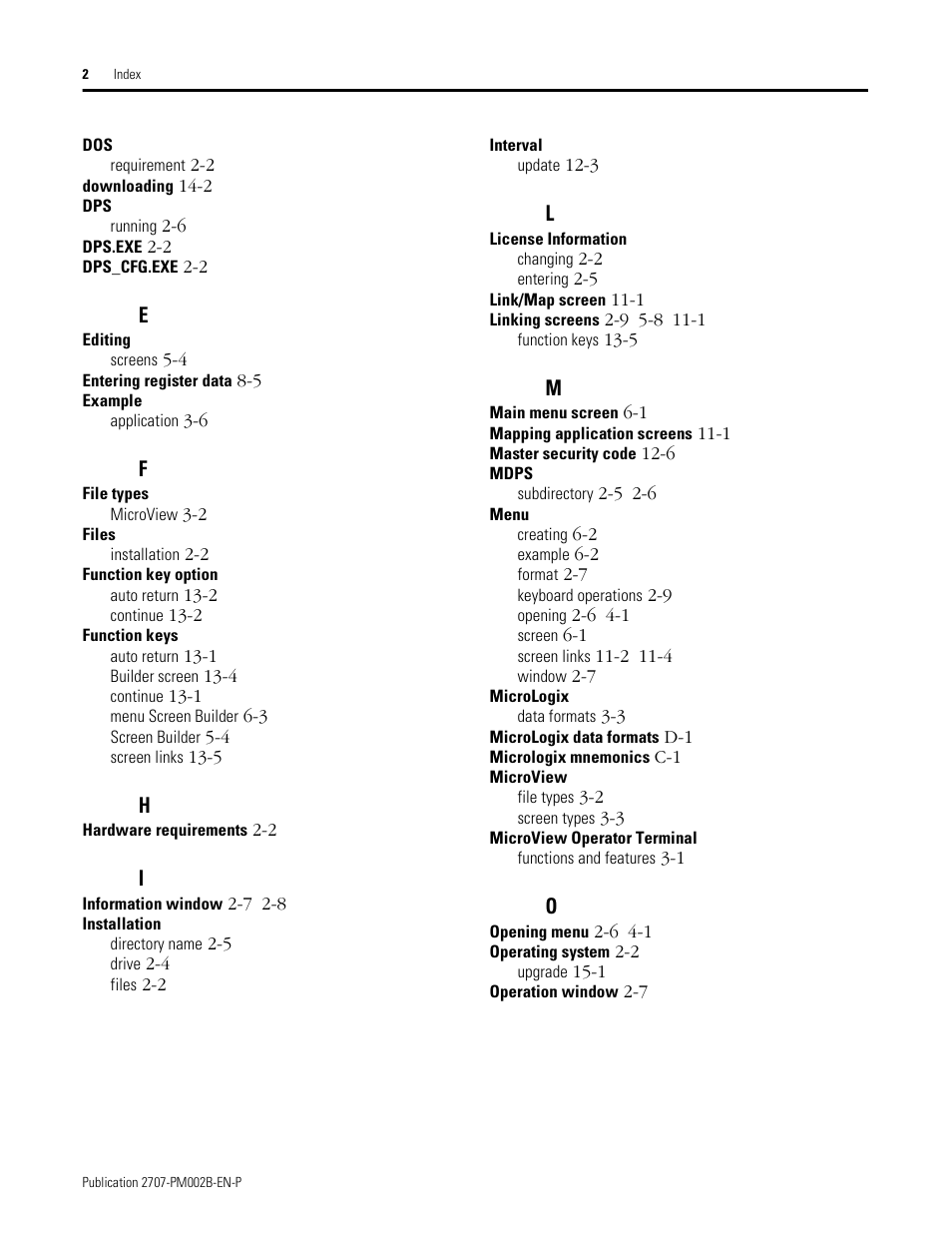 Rockwell Automation 2707-NP2 MICROVIEW SOFTWARE PROGRAMMING MANUAL User Manual | Page 130 / 134