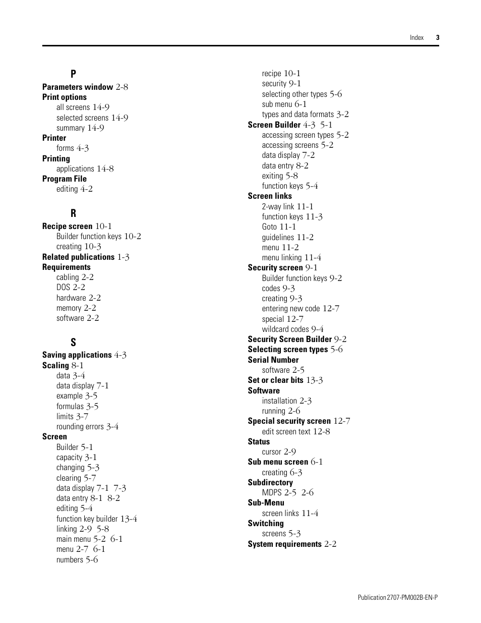 Rockwell Automation 2707-NP2 MICROVIEW SOFTWARE PROGRAMMING MANUAL User Manual | Page 131 / 134