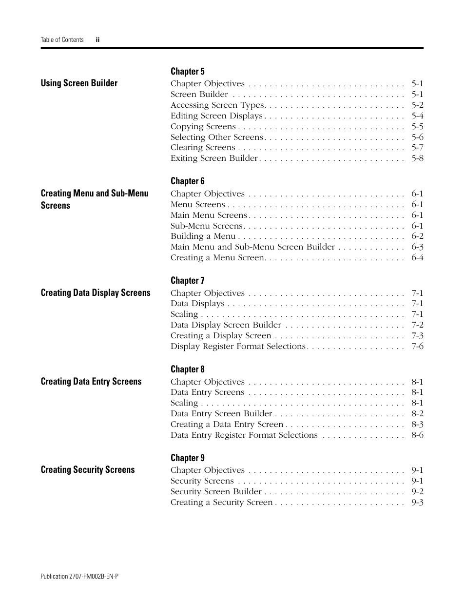 Rockwell Automation 2707-NP2 MICROVIEW SOFTWARE PROGRAMMING MANUAL User Manual | Page 4 / 134