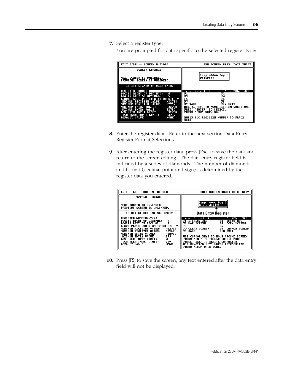 Rockwell Automation 2707-NP2 MICROVIEW SOFTWARE PROGRAMMING MANUAL User Manual | Page 61 / 134