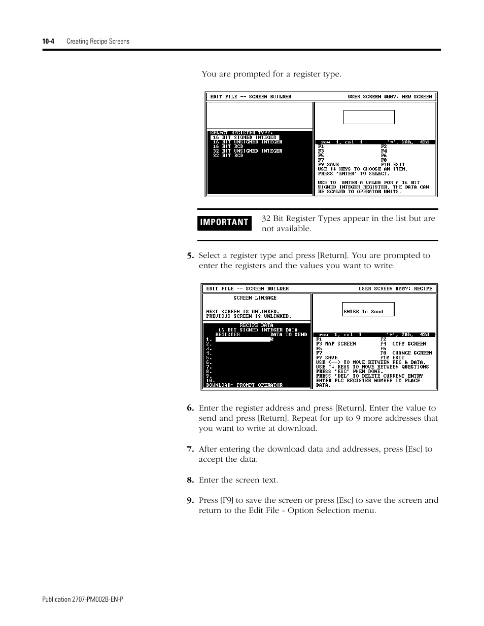 Rockwell Automation 2707-NP2 MICROVIEW SOFTWARE PROGRAMMING MANUAL User Manual | Page 72 / 134