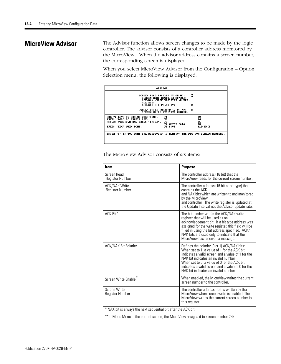 Microview advisor, Microview advisor -4 | Rockwell Automation 2707-NP2 MICROVIEW SOFTWARE PROGRAMMING MANUAL User Manual | Page 82 / 134