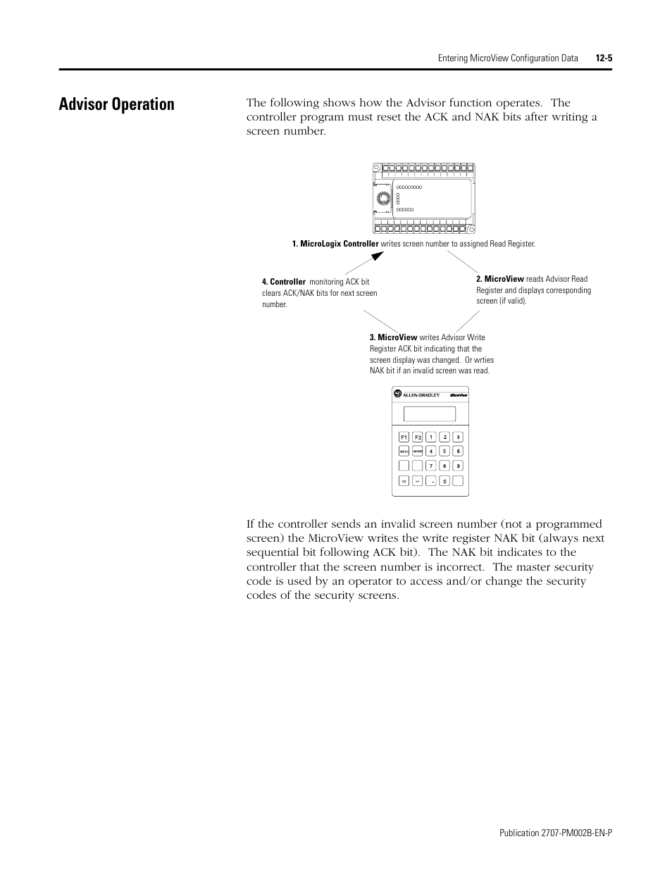 Advisor operation, Advisor operation -5 | Rockwell Automation 2707-NP2 MICROVIEW SOFTWARE PROGRAMMING MANUAL User Manual | Page 83 / 134