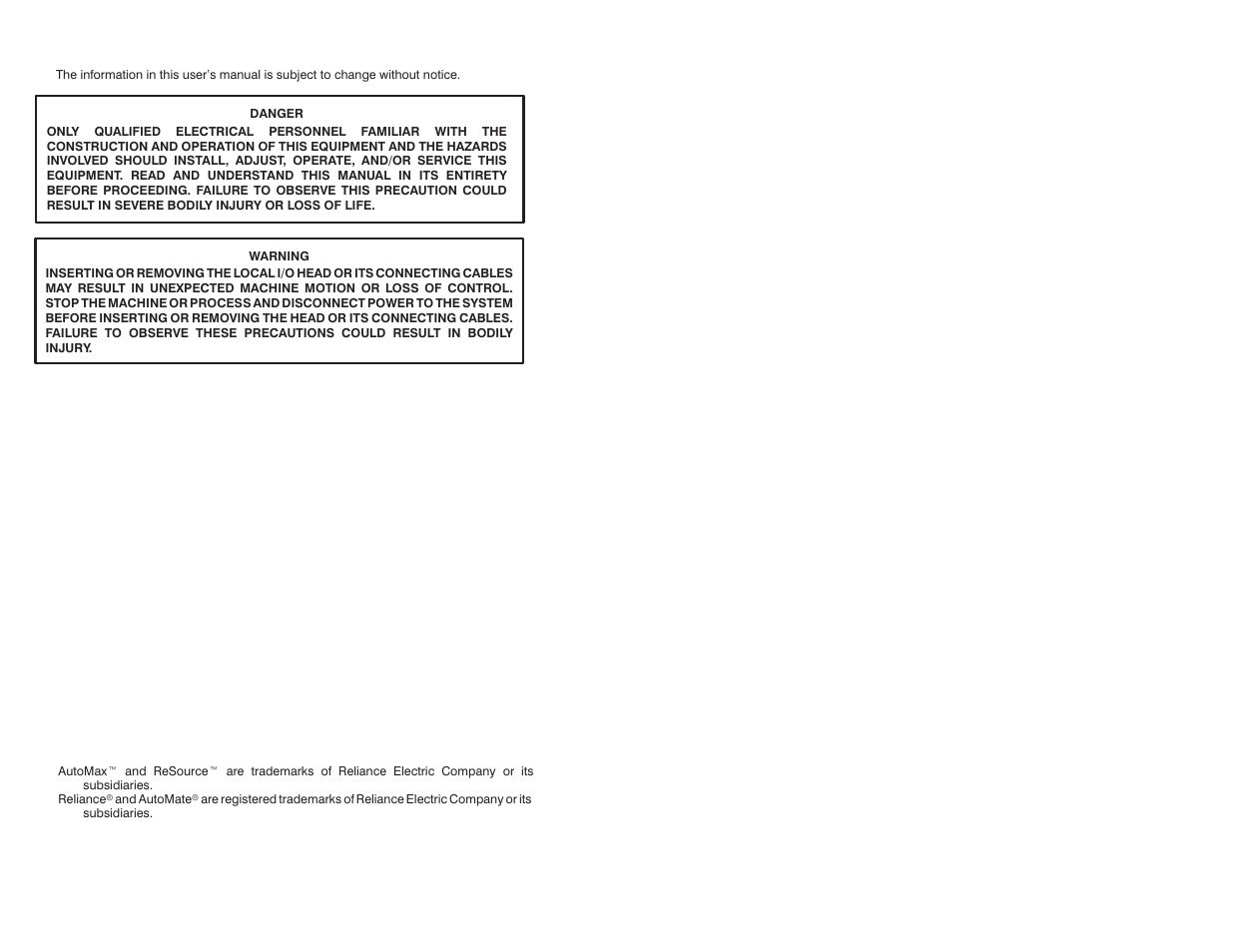 Warning notices | Rockwell Automation 61C23 AutoMate Local I/O Head User Manual | Page 2 / 26