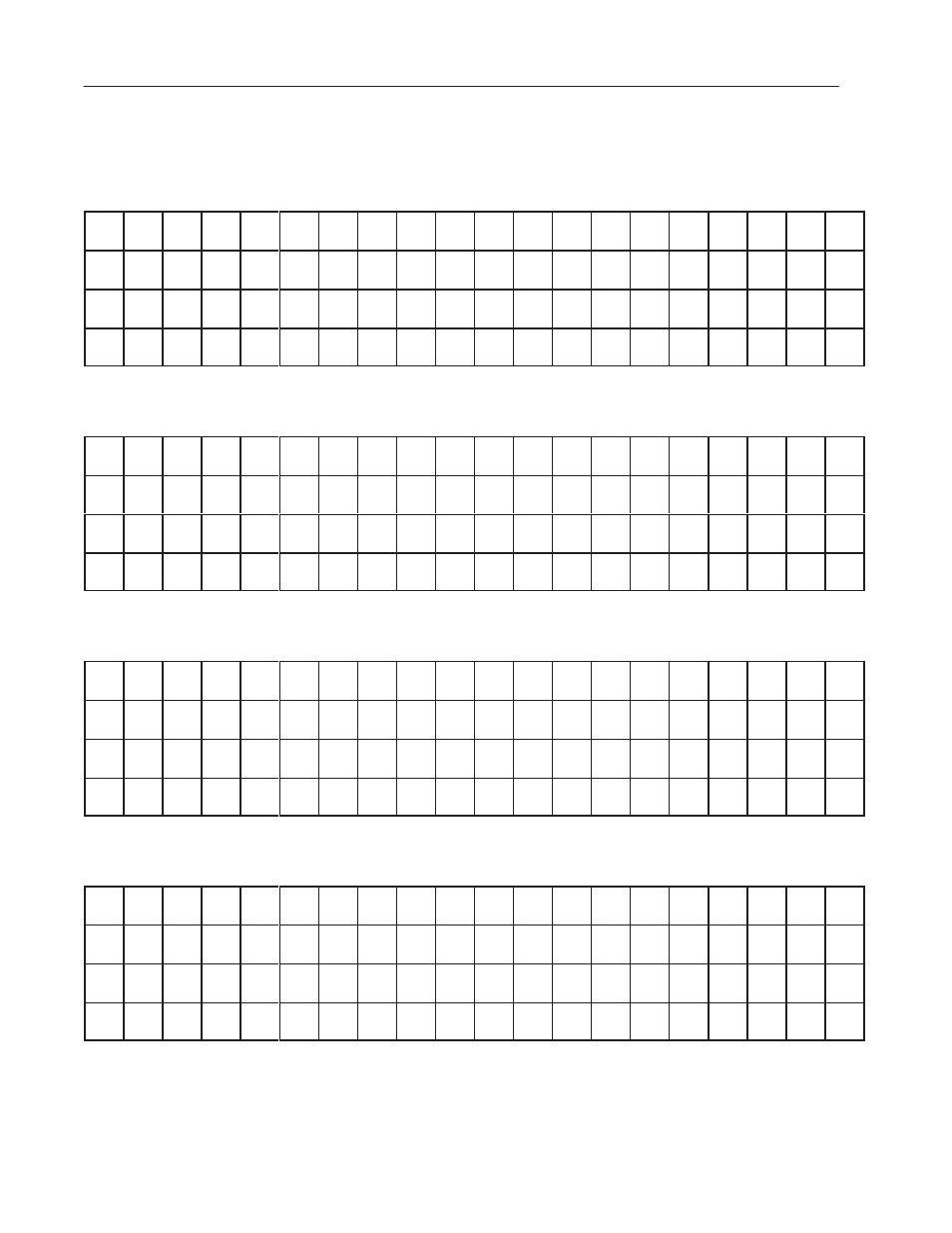 Four line worksheet | Rockwell Automation 2706-LSW DL40 PLUS OFFLINE PROG.SFTWR.USER MANUAL User Manual | Page 123 / 149