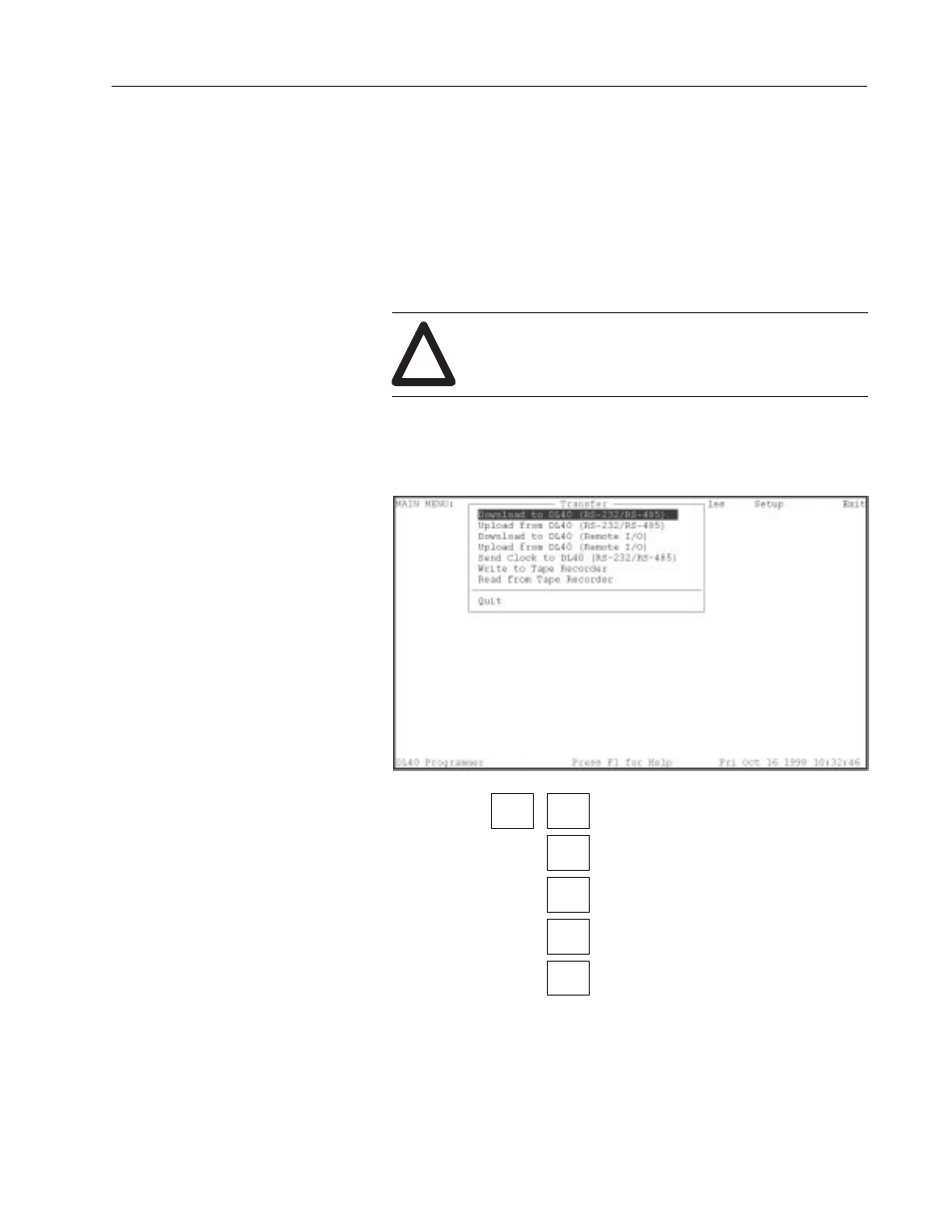 Communications file setup | Rockwell Automation 2706-LSW DL40 PLUS OFFLINE PROG.SFTWR.USER MANUAL User Manual | Page 135 / 149