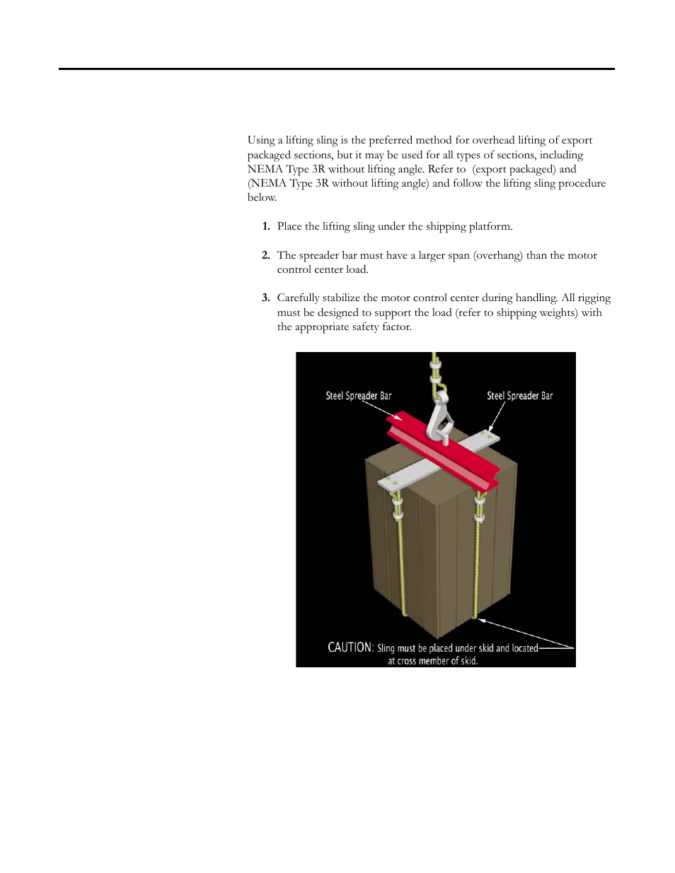Lifting sling | Rockwell Automation 2100 Receiving, Handling, and Storing MCCs User Manual | Page 6 / 12