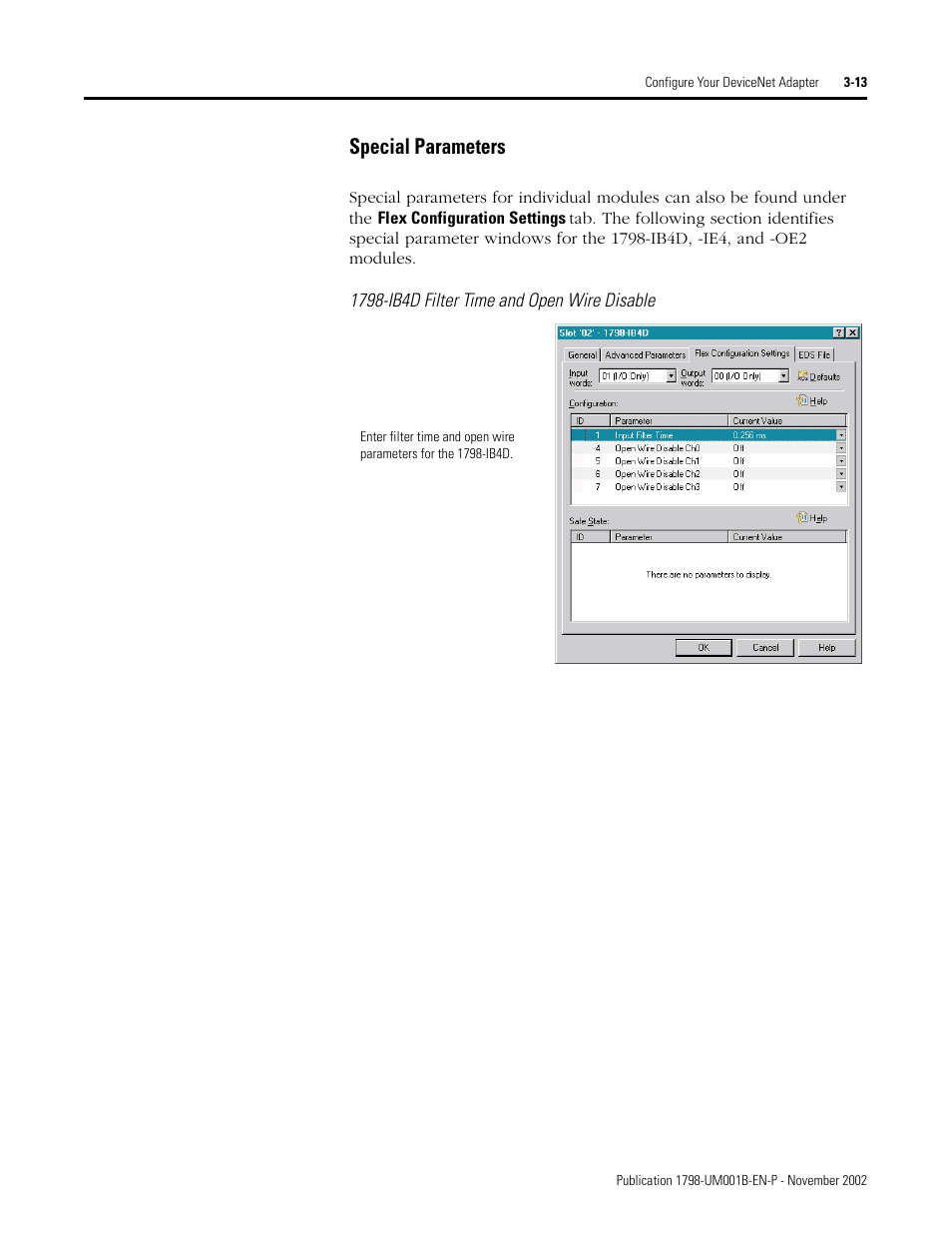 Special parameters | Rockwell Automation 1798-IB4 FlexArmor User Manual User Manual | Page 41 / 72