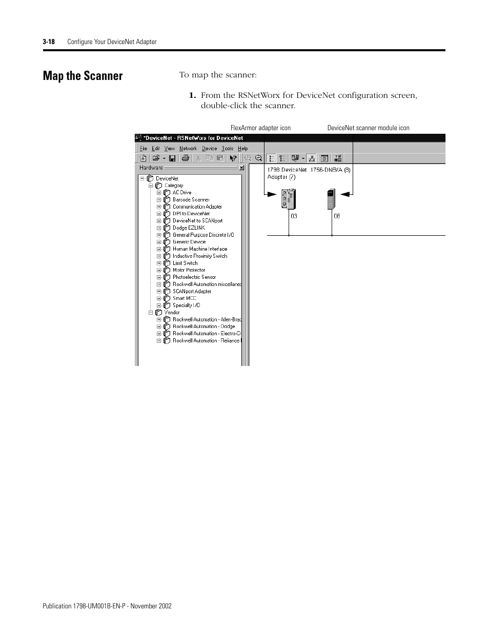 Map the scanner | Rockwell Automation 1798-IB4 FlexArmor User Manual User Manual | Page 46 / 72