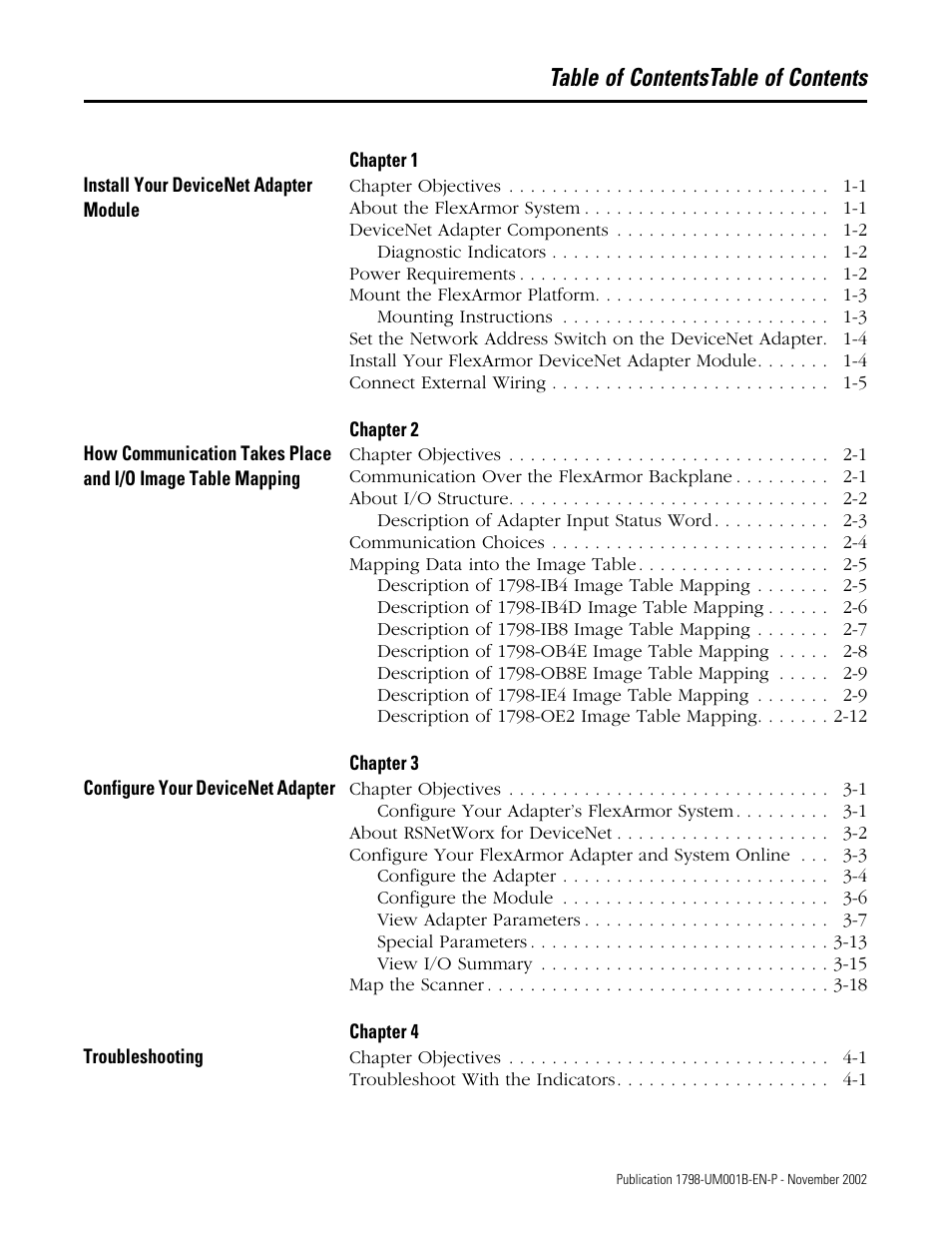 Table of contentstable of contents | Rockwell Automation 1798-IB4 FlexArmor User Manual User Manual | Page 7 / 72