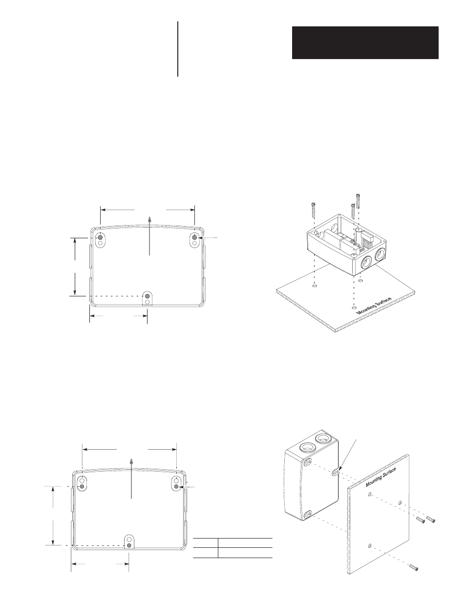 Top mounting, Bottom mounting | Rockwell Automation 2755-NB40, -NB41 AdaptaScan Wiring Base User Manual | Page 3 / 4