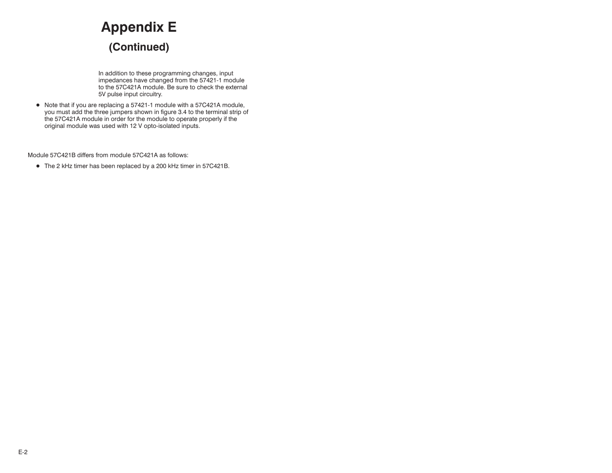 Appendix e, Continued) | Rockwell Automation 57C421B Pulsetach Input Module/DCS 5000/AutoMax User Manual | Page 60 / 70