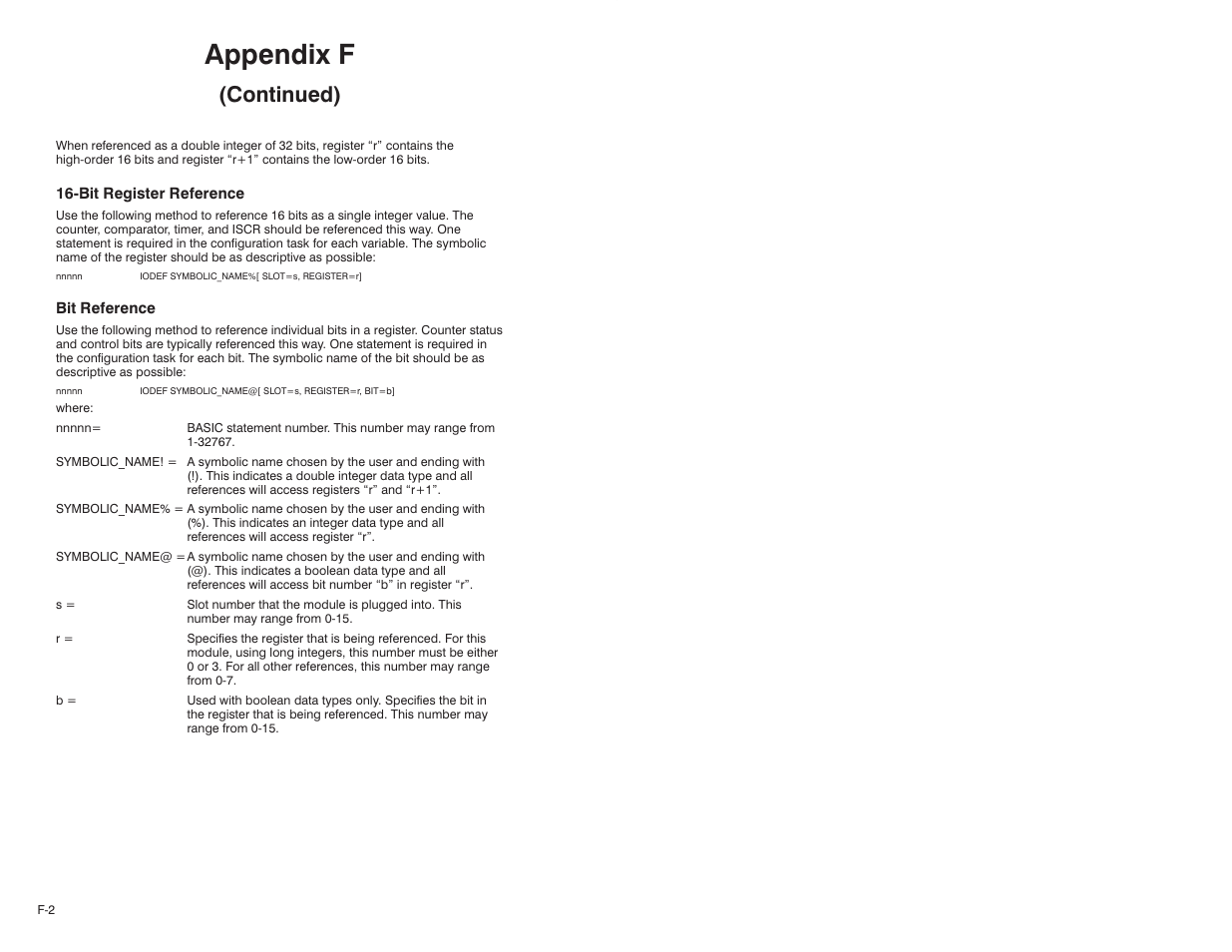 Appendix f, Continued) | Rockwell Automation 57C421B Pulsetach Input Module/DCS 5000/AutoMax User Manual | Page 62 / 70