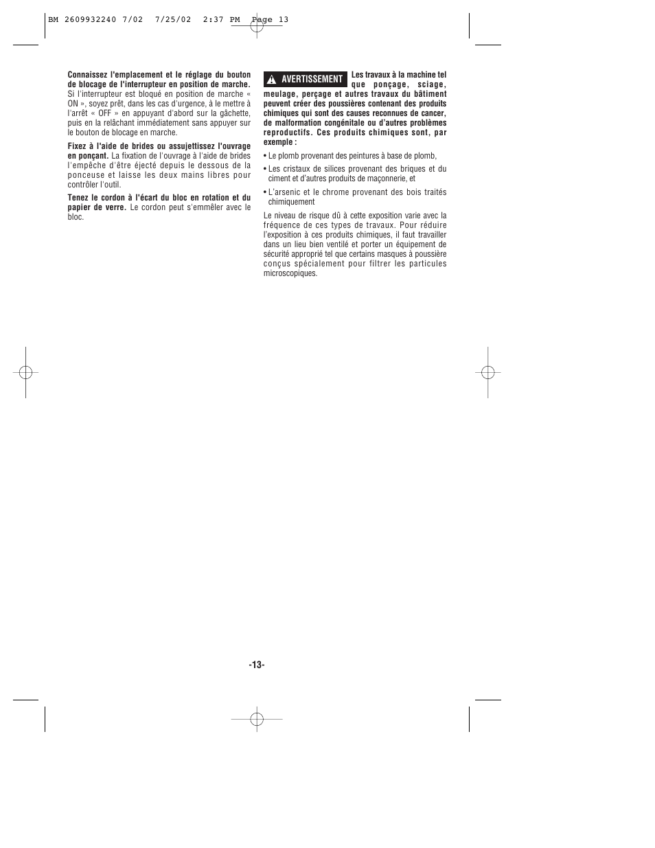 Bosch 3107DVS User Manual | Page 13 / 32