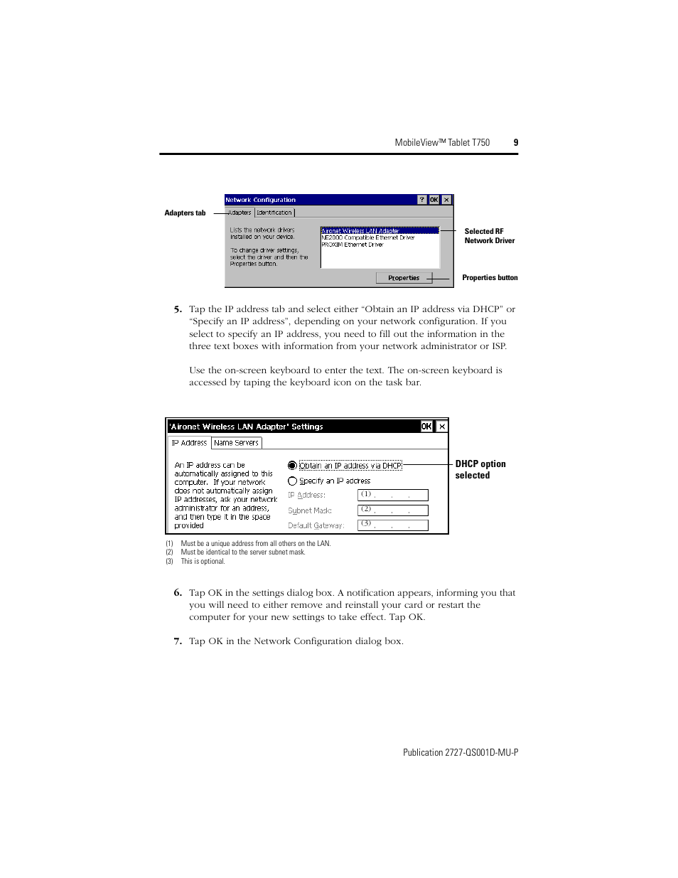 Rockwell Automation 2727-T7P30D1Fxx MobileView Tablet T750 Quick Start User Manual | Page 9 / 100