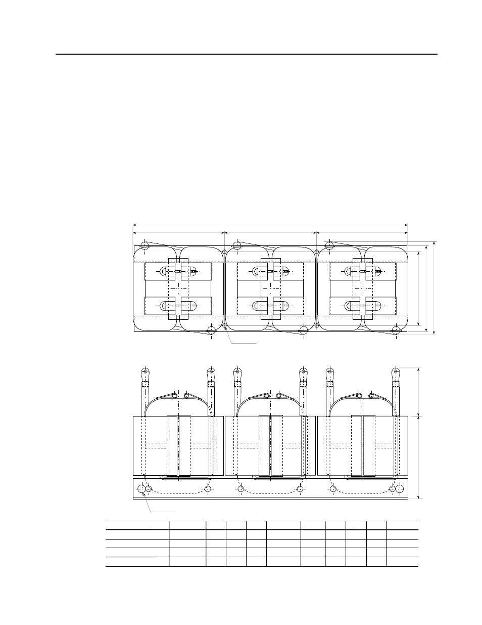 Outline drawings of the peripheral devices, Outline drawing of the reactors, Chapter | Rockwell Automation 8720MC 8720MC Regenerative Power Supply User Manual User Manual | Page 119 / 136