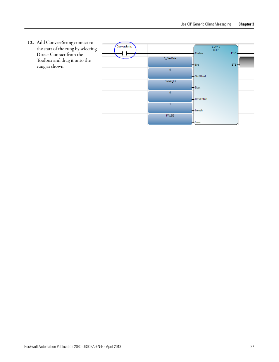 Rockwell Automation 2080-LC50 Micro800 Controllers: Getting Started with CIP Client Messaging User Manual | Page 33 / 62