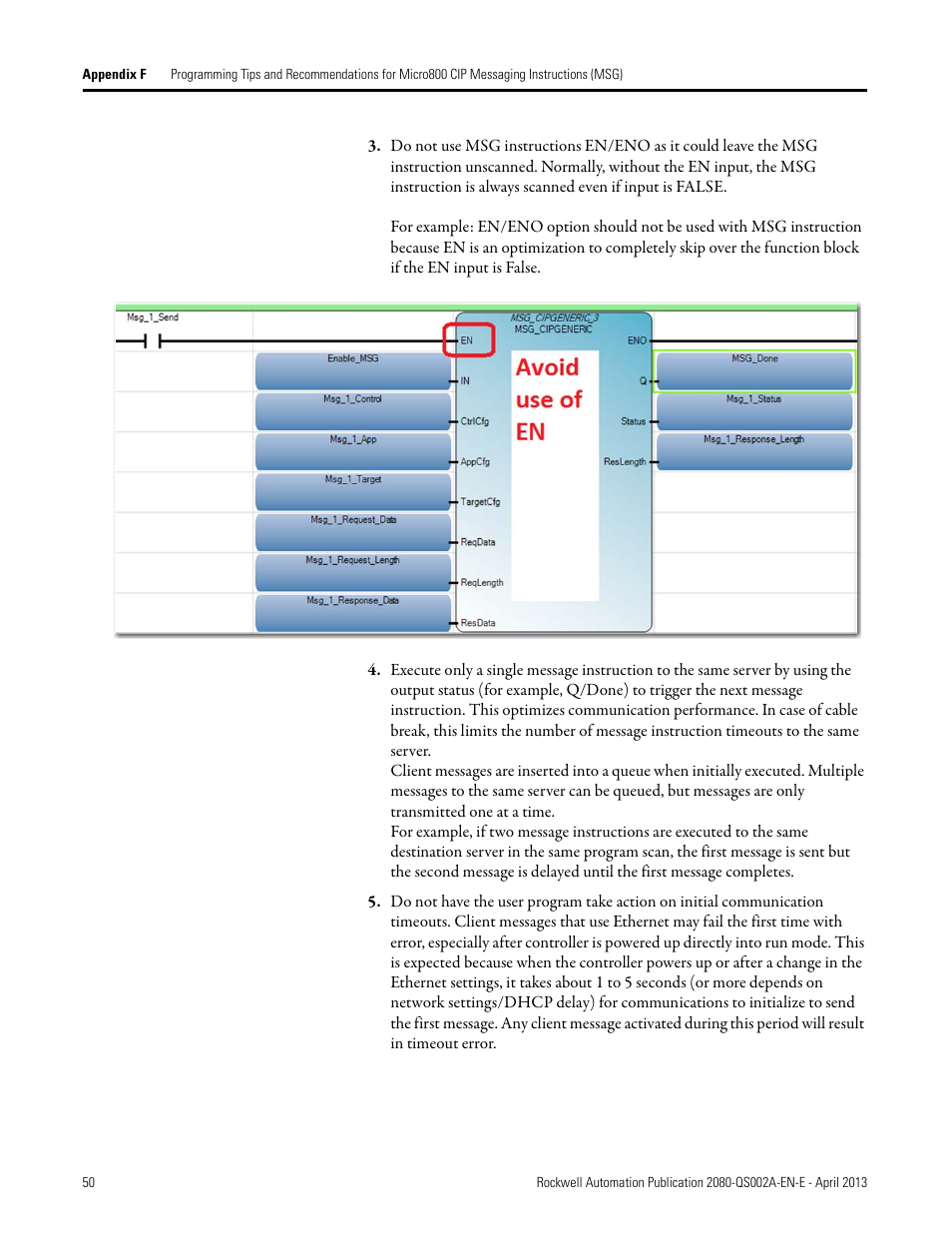 Supported data packet size for cip serial function | Rockwell Automation 2080-LC50 Micro800 Controllers: Getting Started with CIP Client Messaging User Manual | Page 56 / 62