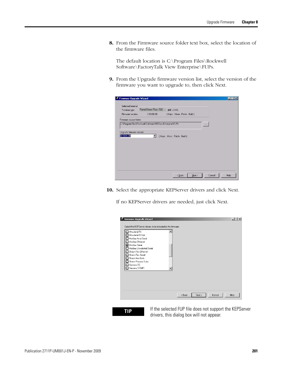 Rockwell Automation 2711P PanelView Plus Terminal User Manual User Manual | Page 201 / 246