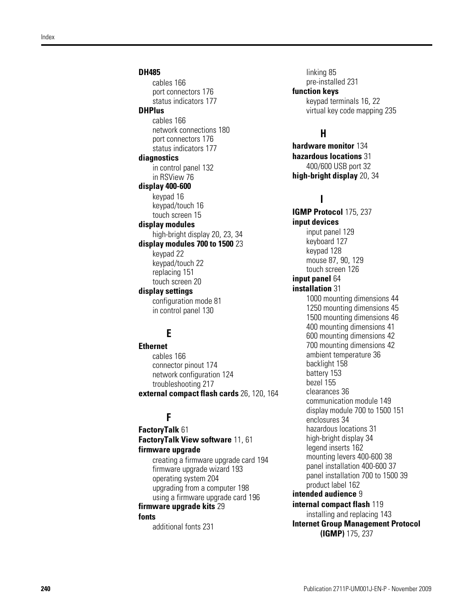 Rockwell Automation 2711P PanelView Plus Terminal User Manual User Manual | Page 240 / 246