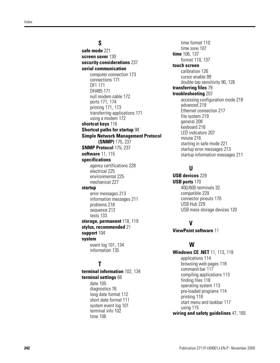 Rockwell Automation 2711P PanelView Plus Terminal User Manual User Manual | Page 242 / 246