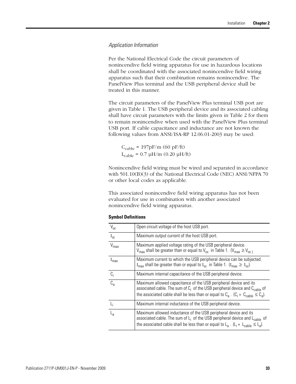 Application information | Rockwell Automation 2711P PanelView Plus Terminal User Manual User Manual | Page 33 / 246