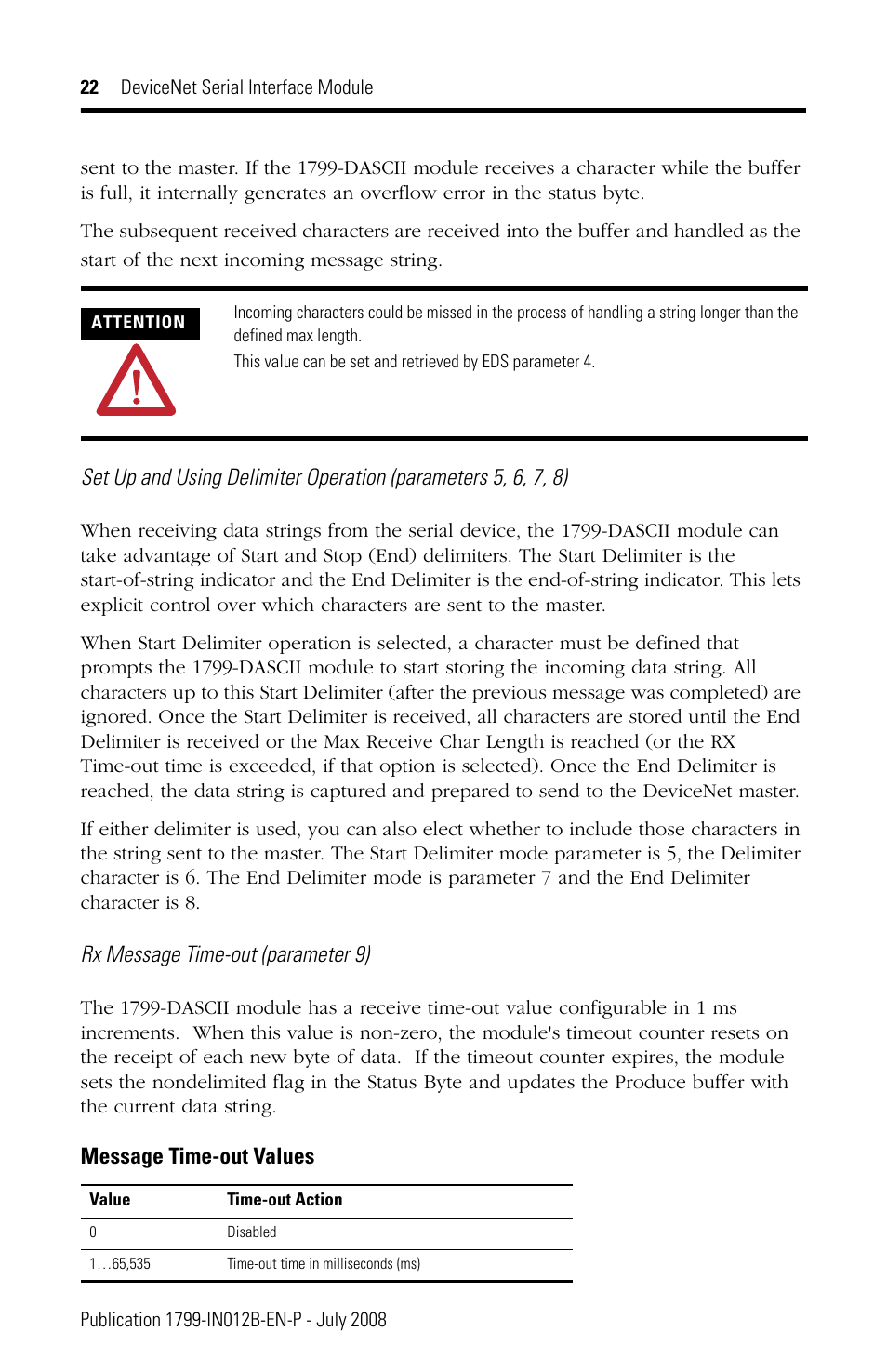 Rockwell Automation 1799-DASCII DeviceNet Serial Interface User Manual | Page 22 / 36