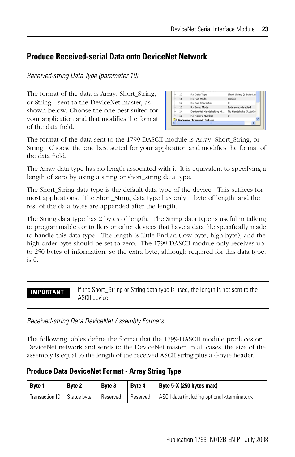Rockwell Automation 1799-DASCII DeviceNet Serial Interface User Manual | Page 23 / 36