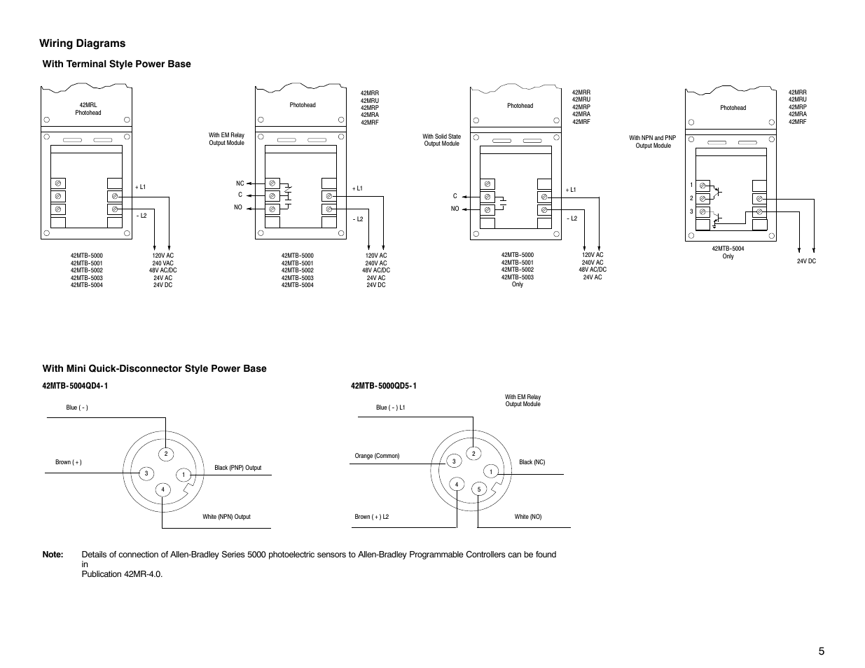 5wiring diagrams | Rockwell Automation 5000 Green Line User Manual | Page 5 / 8