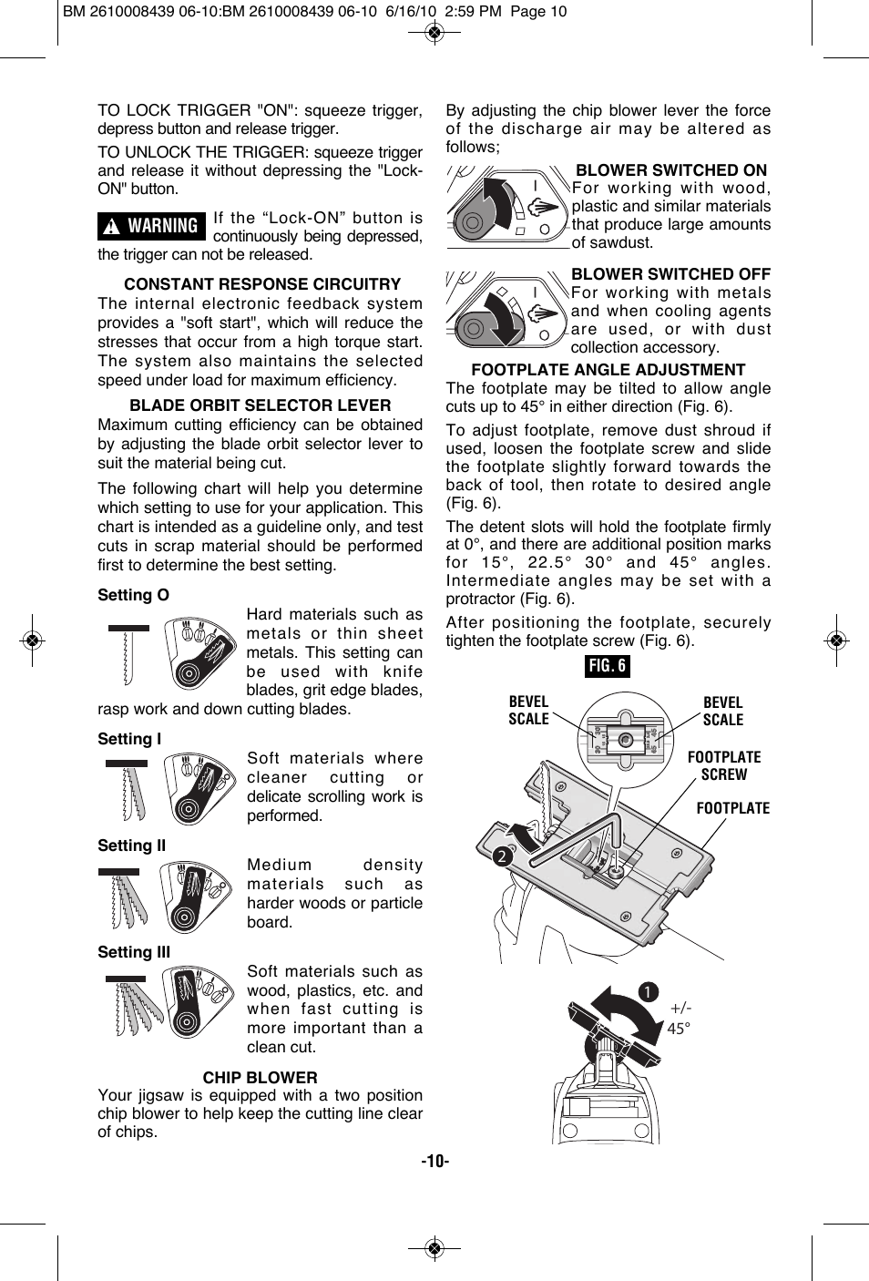 Bosch JS470E User Manual | Page 10 / 40