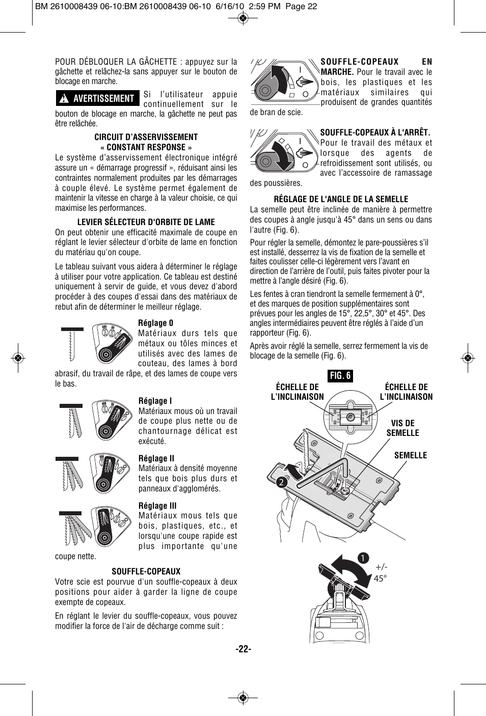 Bosch JS470E User Manual | Page 22 / 40