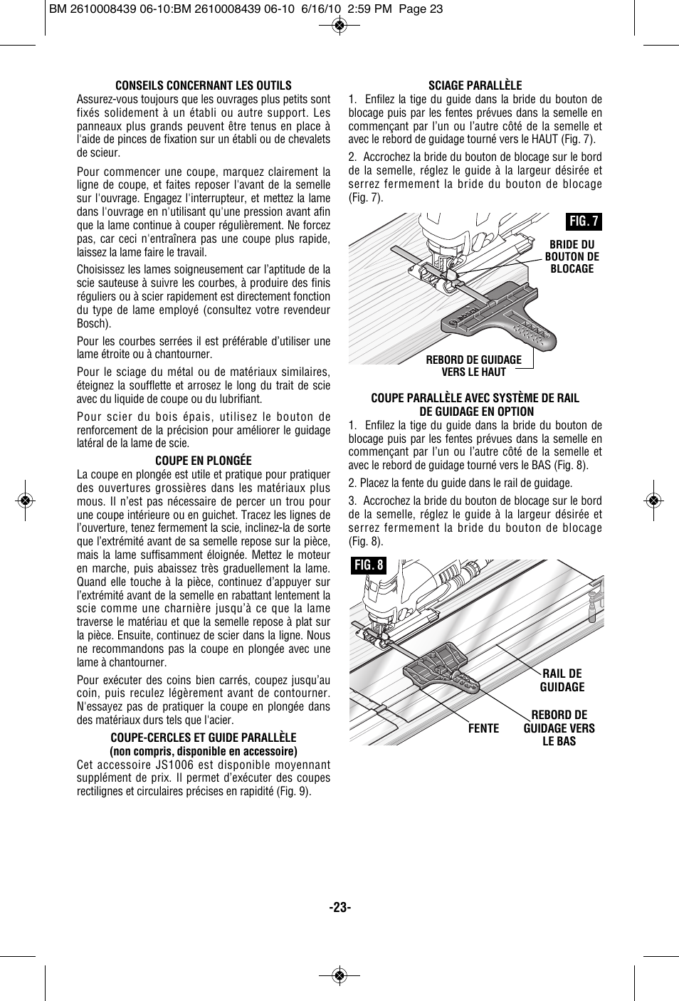 Bosch JS470E User Manual | Page 23 / 40