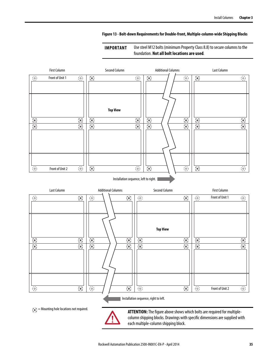 Figure 13 on | Rockwell Automation 2500 CENTERLINE Motor Control Centers Installation Manual User Manual | Page 35 / 100