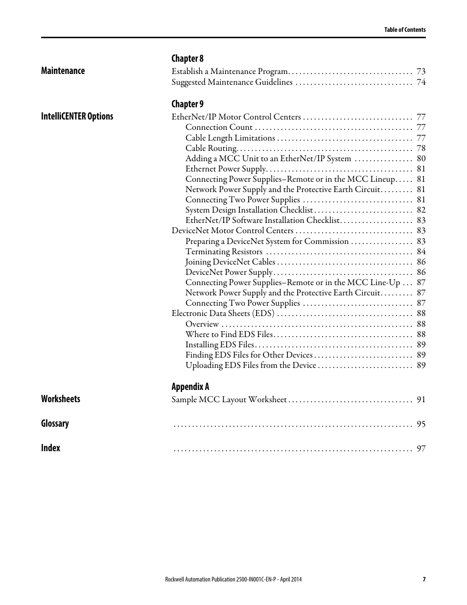 Rockwell Automation 2500 CENTERLINE Motor Control Centers Installation Manual User Manual | Page 7 / 100