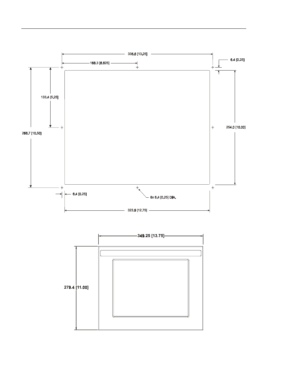 6185-b dimensions, 6185-b | Rockwell Automation 6185-C_B Industrial 15 12 Inch Monitor User Manual User Manual | Page 44 / 54