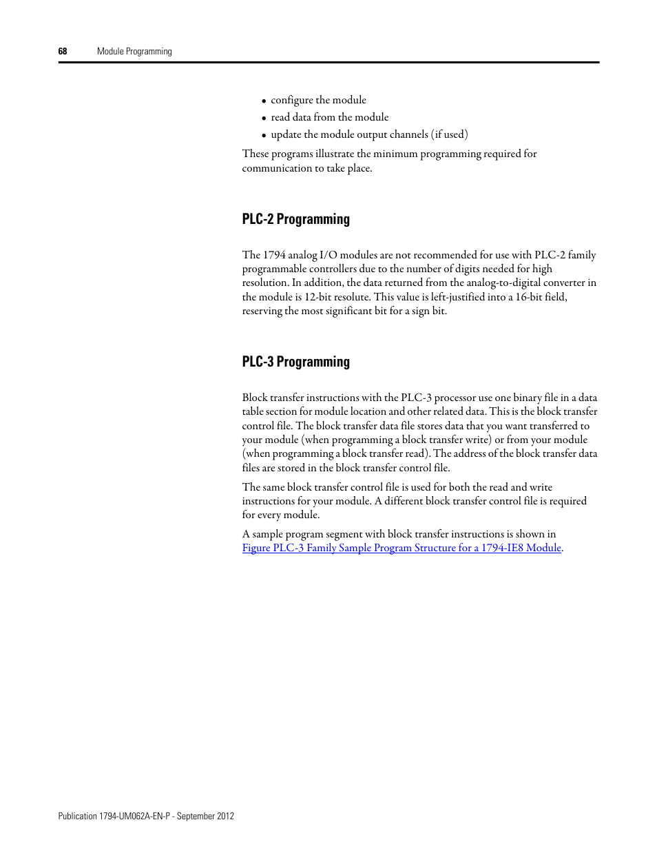 Plc-2 programming, Plc3 programming, Plc-2 programming plc-3 programming | Plc-3 programming | Rockwell Automation 1794-XXXX FLEX I/O High-Density Analog Modules User Manual | Page 76 / 90