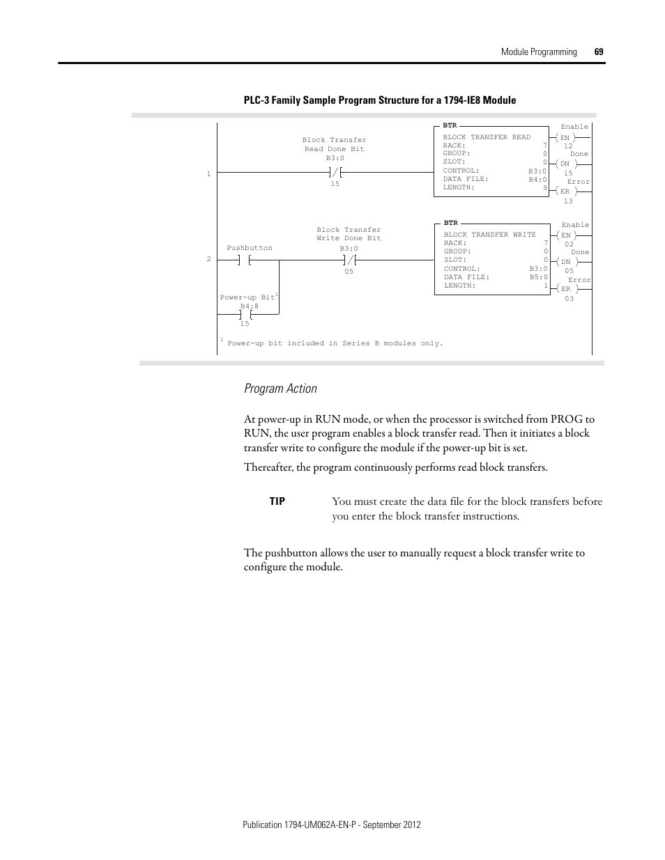 Program action | Rockwell Automation 1794-XXXX FLEX I/O High-Density Analog Modules User Manual | Page 77 / 90