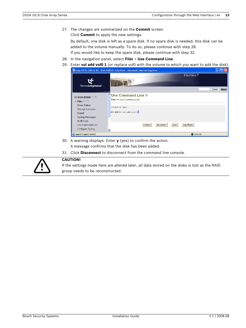 Bosch DSDA ISCSI DISK ARRAY SERIES DSA-S5B50 User Manual | Page 15 / 40