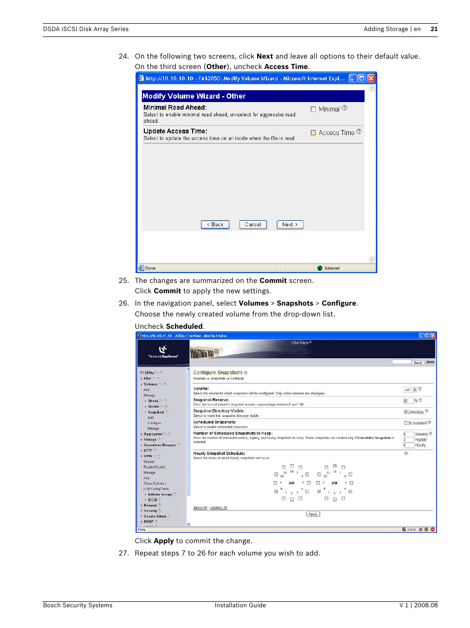 Bosch DSDA ISCSI DISK ARRAY SERIES DSA-S5B50 User Manual | Page 23 / 40