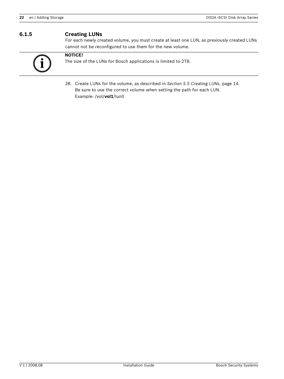Bosch DSDA ISCSI DISK ARRAY SERIES DSA-S5B50 User Manual | Page 24 / 40