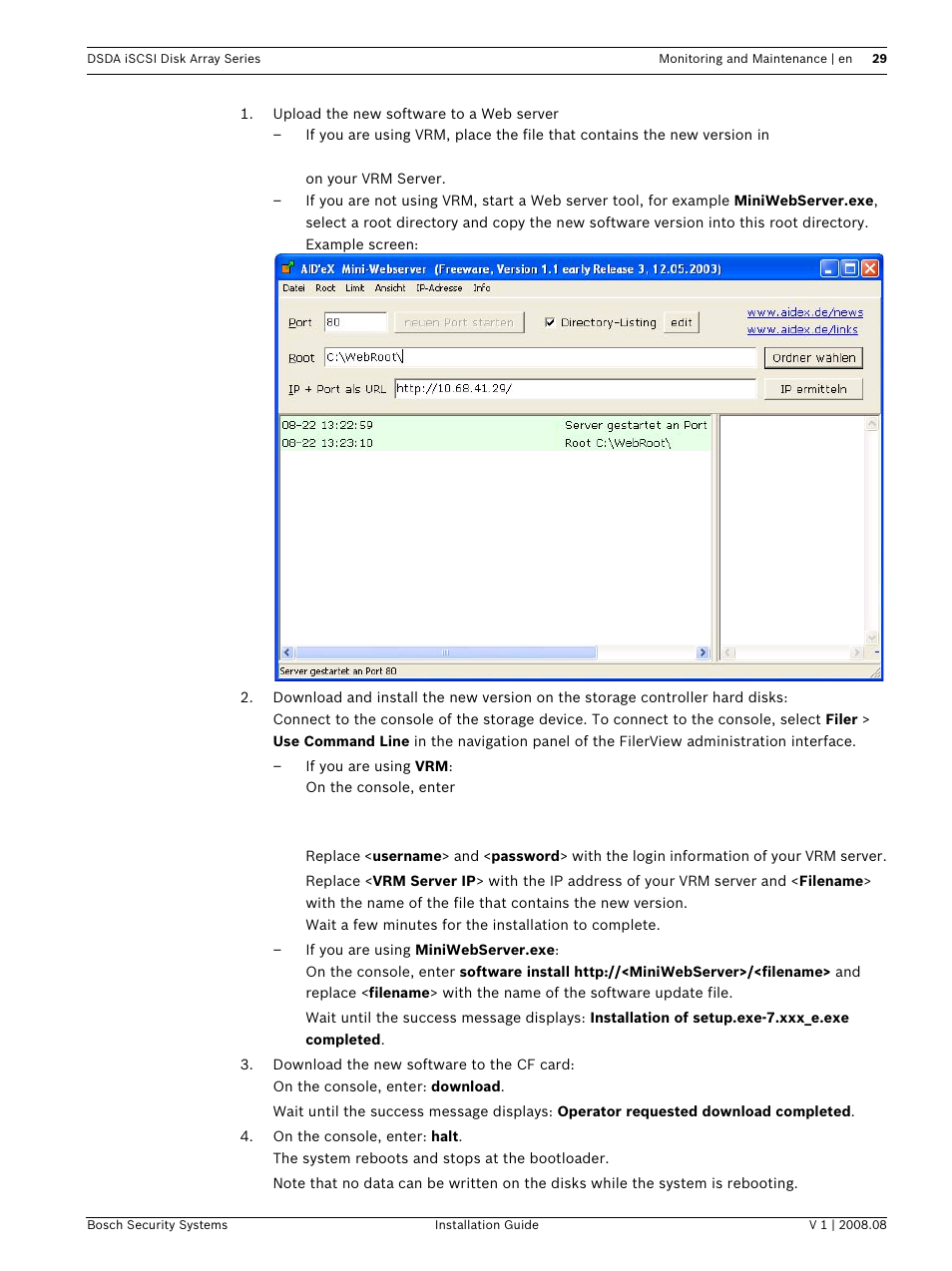 Bosch DSDA ISCSI DISK ARRAY SERIES DSA-S5B50 User Manual | Page 31 / 40