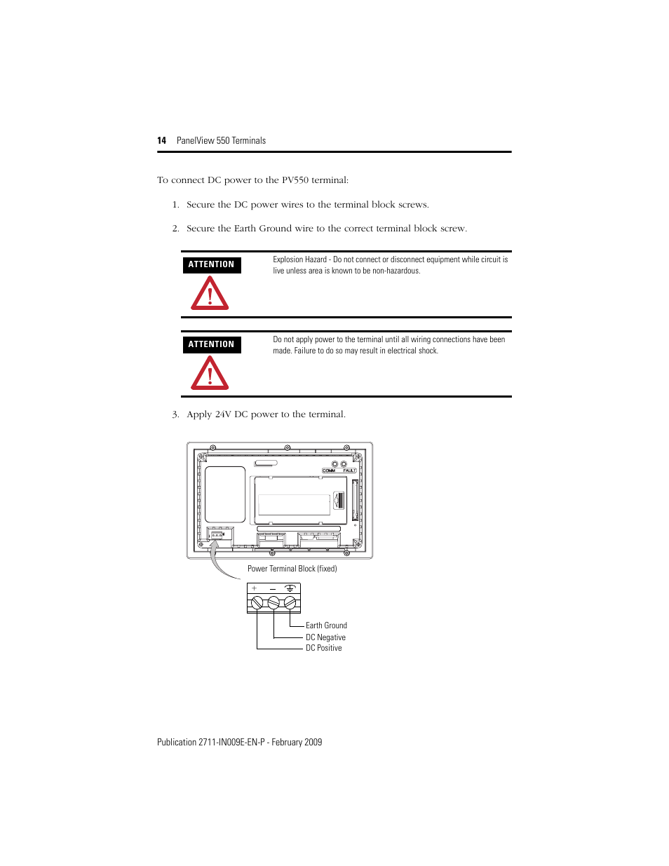 Rockwell Automation 2711-K5Axx_B5Axx PanelView 550 Terminals Installation Instructions User Manual | Page 14 / 20