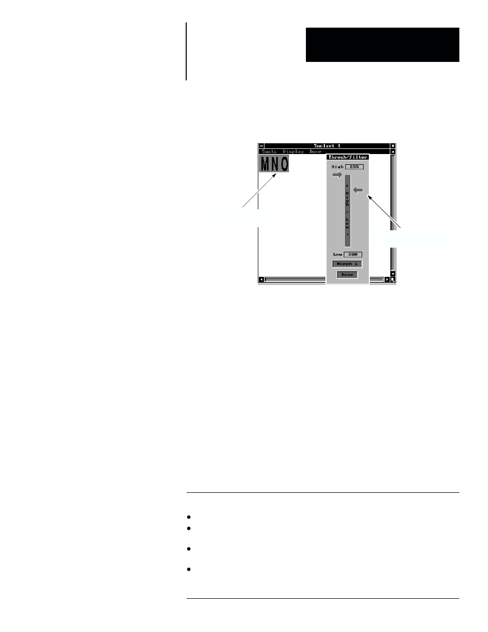 Set threshold / filter | Rockwell Automation 5370-OCR2 PAK User Manual | Page 30 / 95