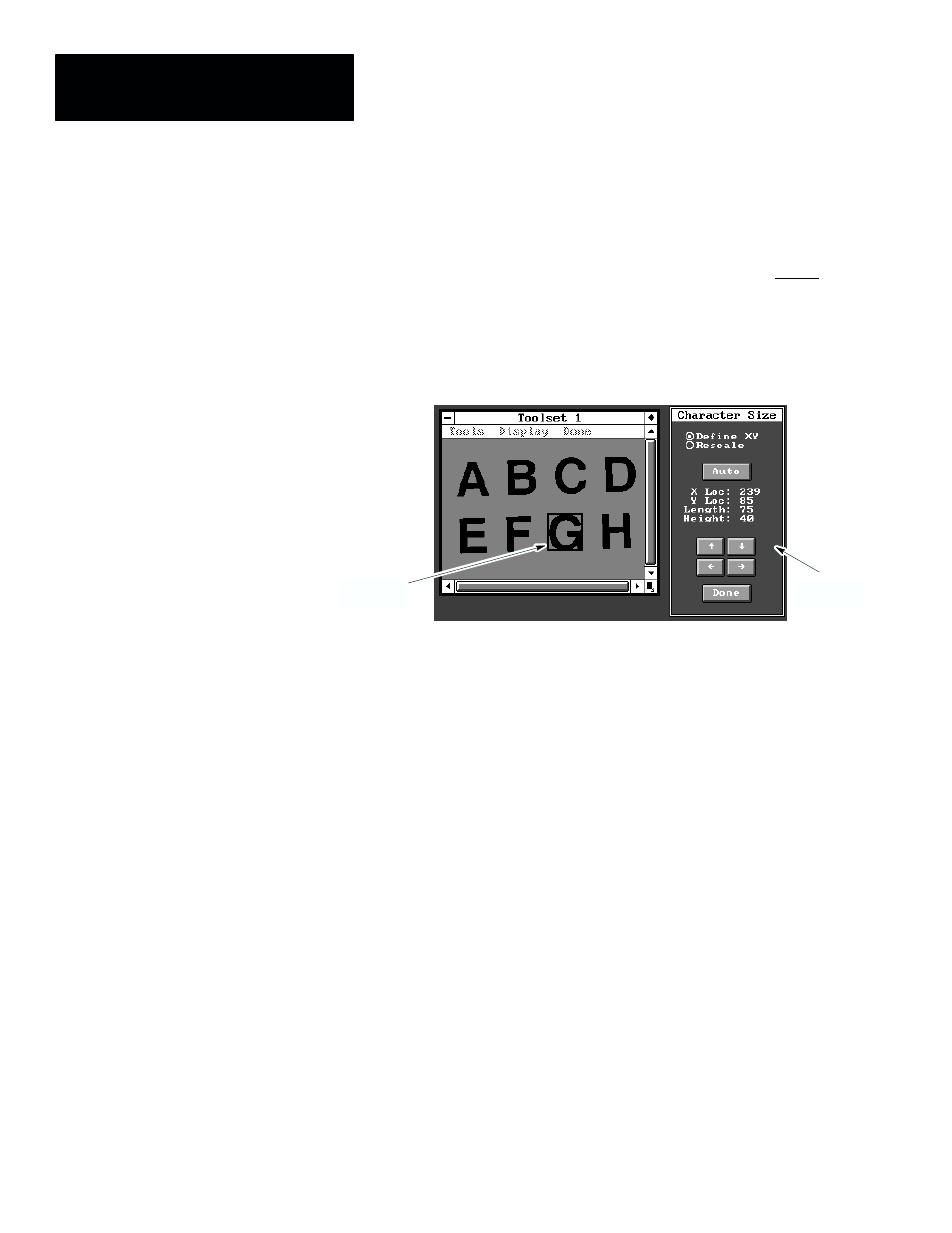 Set character size | Rockwell Automation 5370-OCR2 PAK User Manual | Page 31 / 95