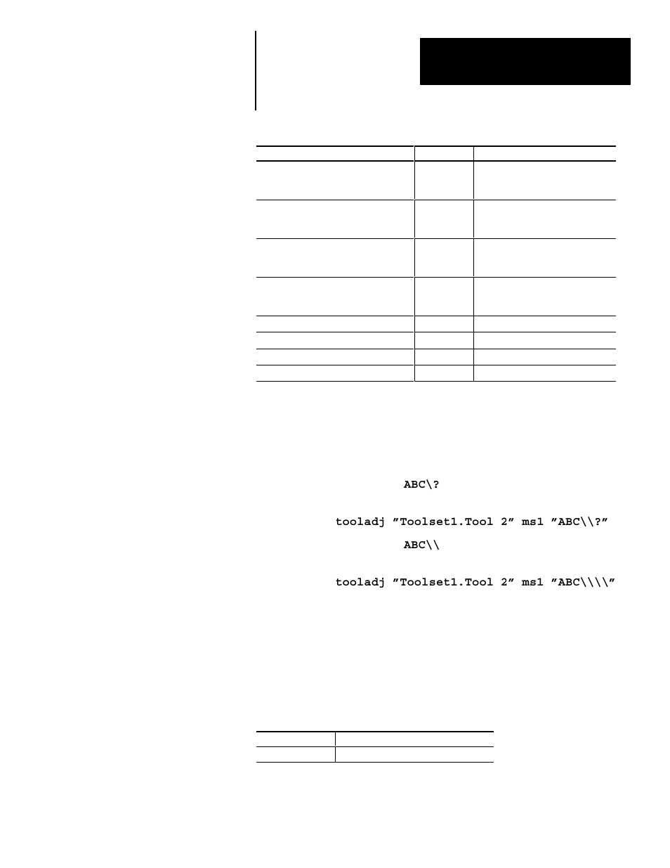 Sending match strings with backslashes | Rockwell Automation 5370-OCR2 PAK User Manual | Page 76 / 95