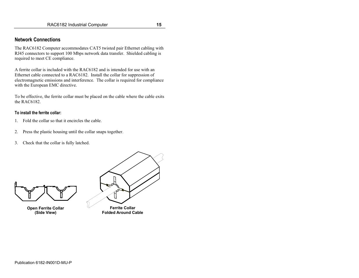 Network connections | Rockwell Automation 6182 Industrial Computer Installation Instructions User Manual | Page 15 / 92